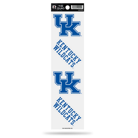 Kentucky Wildcats Set of 4 Decals Stickers The Quad by Rico 2x2 Inches Yeti