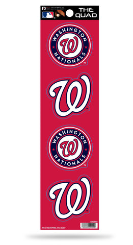Washington Nationals Set of 4 Decals Stickers The Quad by Rico 2x2 Inches