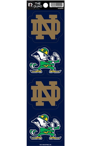 Notre Dame Fighting Irish Set of 4 Decals Stickers The Quad by Rico 2x2 Inches