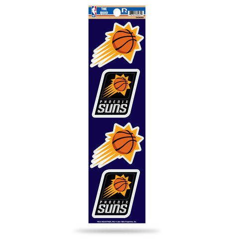 Phoenix Suns Set of 4 Decals Stickers The Quad by Rico 2x2 Inches Yeti