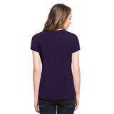 LSU Tigers Womens "LSU" Logo V-Neck Short Sleeve T-Shirt Purple