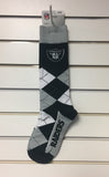 Las Vegas Raiders Argyle Socks Crew Length One Size Fits Most NEW!