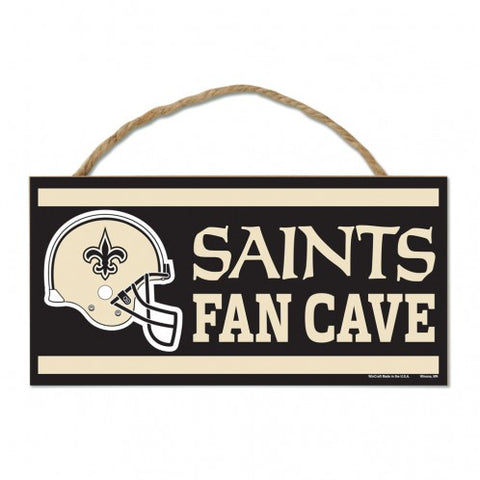 New Orleans Saints FAN CAVE Sign NEW! 5"X10" Man Cave Rectangle