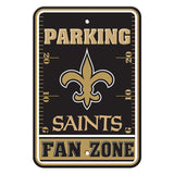 New Orleans Saints Parking Sign NEW! 12"X18" "FAN ZONE" Man Cave NFL