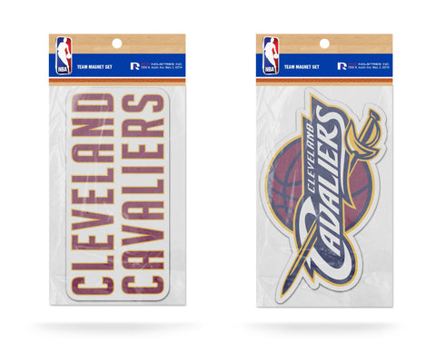 Cleveland Cavaliers Magnet Set 2 piece Logo Wordmark NEW Free Shipping!