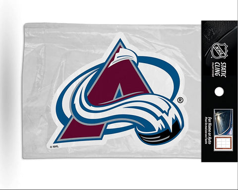 Colorado Avalanche Die Cut Static Cling Decal Sticker 4x5 Inches NEW!! Car Window
