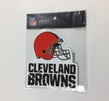 Cleveland Browns Die Cut Static Cling Decal Reusable 3 X 5 NEW! Car Window