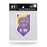 LSU Tigers 2019 National Champions Die Cut Static Cling Decal Sticker 3"X5"