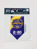 LSU Tigers 2019 National Champions Die Cut Static Cling Decal Sticker 3"X5"