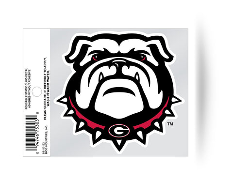 Georgia Bulldogs "UGA" Logo Static Cling Sticker NEW!! Window or Car! NCAA UGA