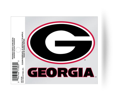 Georgia Bulldogs Logo Static Cling Sticker NEW!! Window or Car! NCAA UGA