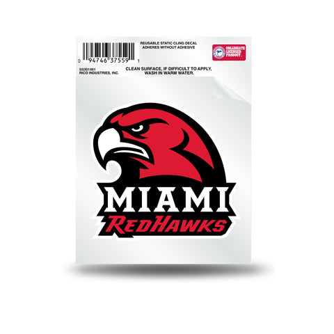 Miami Redhawks Logo Static Cling Sticker NEW!! Window or Car! NCAA