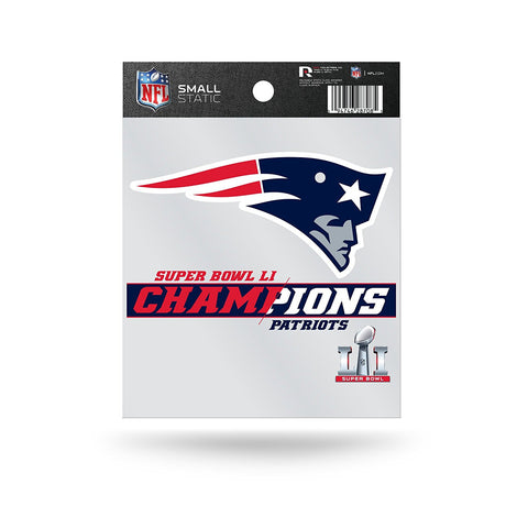 New England Patriots Super Bowl 51 Champions Static Cling Sticker NEW!! Window or Car! NFL Peyton Manning