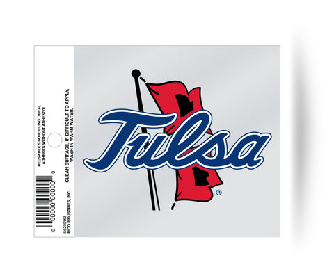 Tulsa Golden Hurricanes Logo Static Cling Sticker NEW!! Window or Car! NCAA
