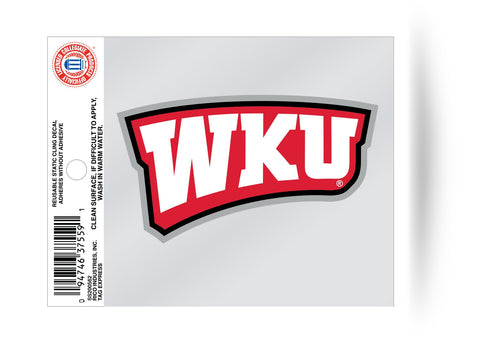 Western Kentucky Hilltoppers Logo Static Cling Sticker Decal NEW!! Window or Car!