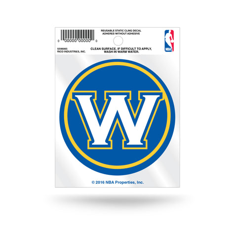 Golden State Warriors "W" Logo Static Cling Decal