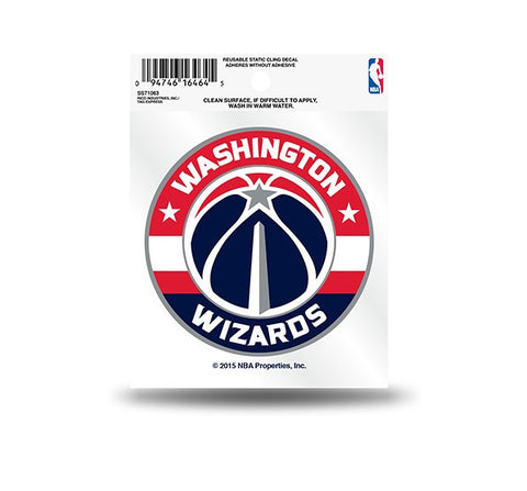 Washington Wizards Circle Logo Static Cling Sticker NEW!! Car Window!