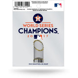 Houston Astros World Series Champions Static Cling Sticker NEW!! Window or Car!