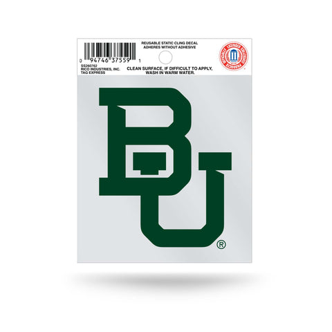 Baylor Bears Logo Static Cling Sticker NEW!! Window or Car! NCAA 3x4 inches