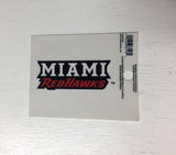 Miami of Ohio Redhawks Wordmark Logo Static Cling Sticker NEW!! Window or Car!