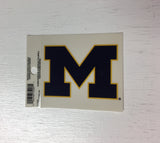 Michigan Wolverines Blue Block M Static Cling Sticker NEW!! Window or Car! NCAA