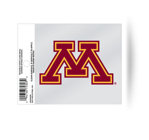 Minnesota Golden Gophers Logo Static Cling Sticker NEW!! Window or Car!