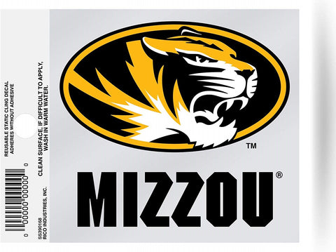 Missouri Tigers Logo Wordmark Static Cling Sticker NEW!! Window or Car! NCAA Mizzou
