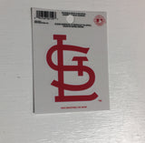 St. Louis Cardinals Hat Logo Static Cling Sticker NEW!! Window or Car! Reusable