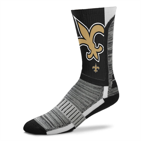 New Orleans Saints Socks Crew Length Medium Size Mens 5-10 Shoe NEW Dyenamic