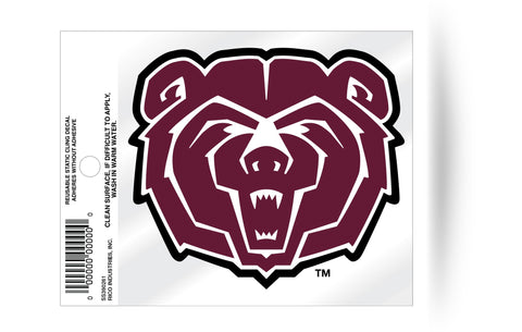 Missouri State Bears Logo Static Cling Sticker NEW!! Window or Car! NCAA