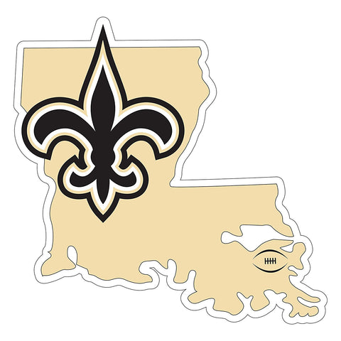 New Orleans Saints Die Cut Magnet State Outline 9 Inches NEW NFL Free Shipping!