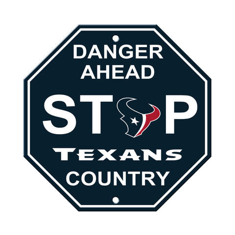 Houston Texans Stop Sign "Danger Ahead" NEW! 12"X12" Man Cave NFL