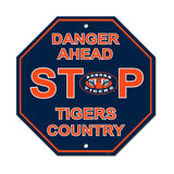 Auburn Tigers Stop Sign "Tigers Country" NEW! 12"X12" Man Cave "Danger Ahead"