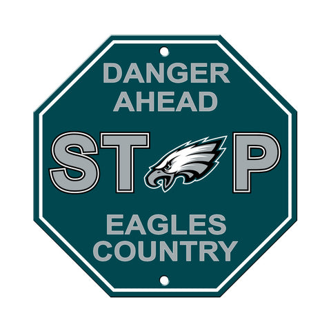 Philadelphia Eagles Stop Sign "Danger Ahead" NEW 12"X12" Man Cave Eagles Country