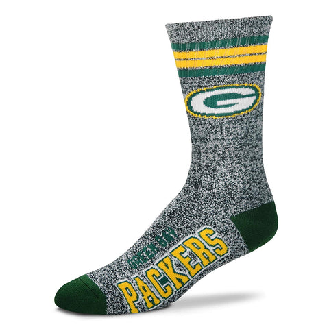 Green Bay Packers Socks Crew Length Marbled Size Large Fits Most NEW!