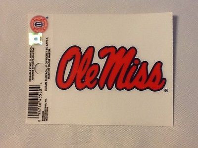 Mississippi Rebels Static Cling Sticker NEW!! Window or Car! NCAA Ole Miss