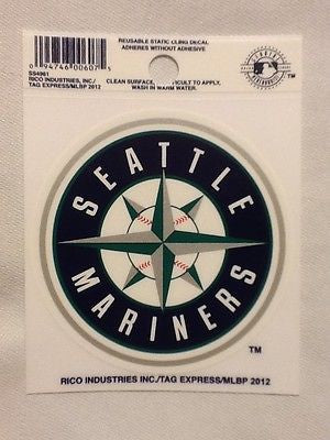 Seattle Mariners Static Cling Sticker Decal NEW!! Window or Car! MLB