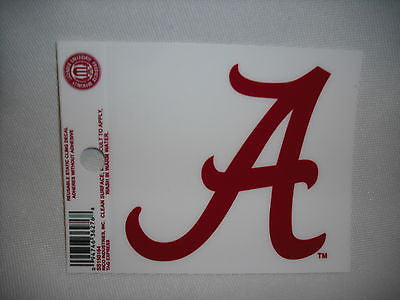 Alabama Crimson Tide Static Cling Sticker NEW!! Window or Car! NCAA Nick Saban