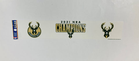 Milwaukee Bucks 2021 NBA Champions Tailgate Sticker NEW 3x16 Inches