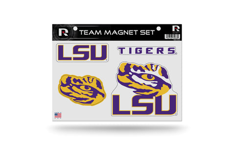 LSU Tigers Team Magnet Set Logo Wordmark NEW Free Shipping!