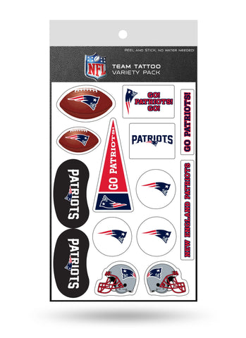 New England Patriots Temporary Tattoos Team Variety Pack 14 pieces Free Shipping