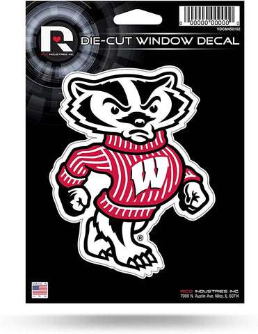 Wisconsin Badgers 4" x 5" Die-Cut Decal Window, Car or Laptop! NEW!