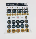 Vegas Golden Knights Vinyl Sticker Sheet 56 Decals 8.5x11 Inches