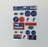 Florida Gators Vinyl Sticker Sheet 17 Decals 5x7 Inches