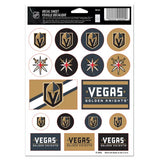 Vegas Golden Knights Vinyl Sticker Sheet 17 Decals 5x7 Inches