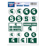 Michigan State Spartans Vinyl Sticker Sheet 17 Decals 5x7 Inches