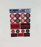 North Carolina State Wolfpack Vinyl Sticker Sheet 17 Decals 5x7 Inches