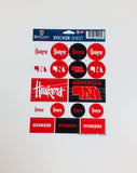 Nebraska Huskers Vinyl Sticker Sheet 17 Decals 5x7 Inches