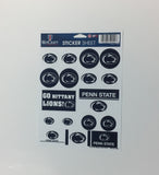 Penn State Nittany Lions Vinyl Sticker Sheet 17 Decals 5x7 Inches