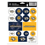 Nashville Predators Vinyl Sticker Sheet 17 Decals 5x7 Inches